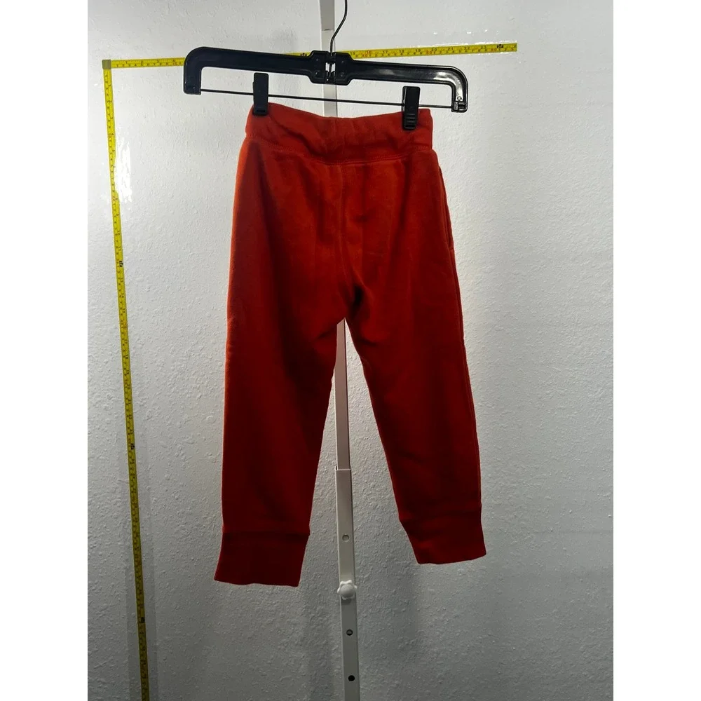 Gap Kids‎ Boys Orange Fleece Arch Logo Jogger Sweatpants Size XS 4-5
